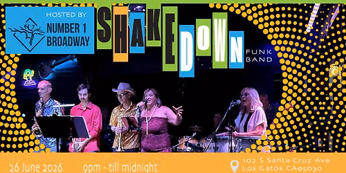 Come on down to Number 1 Broadway to dance into the early hours with Shakedown Funk Band