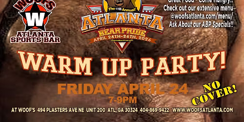 ATLANTA BEAR PRIDE WOOFS KICK OFF PARTY