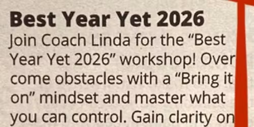 Best Year Yet 2026 - FREE Workshop at the Lewis Centre 