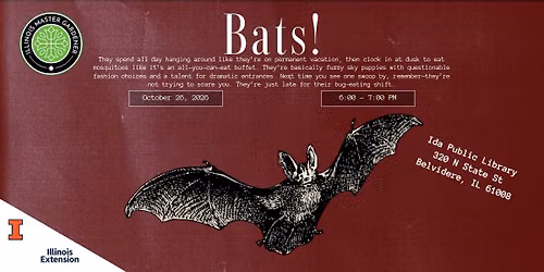 Bats! | Belvidere | Boone County Master Gardeners