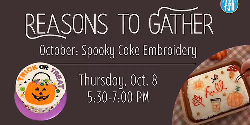 Reasons to Gather: Spooky Cake Embroidery