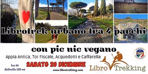 Librotrek urbano tra 4 parchi con pic nic vegano