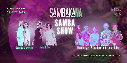 SAMBAKANA SHOW 2025 - Spectacle de samba \/bossa nova\/ MPB\/ Jazz