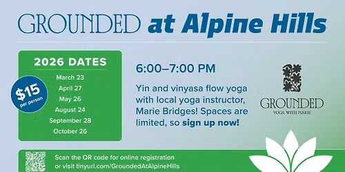 September Grounded at Alpine Hills - A Yoga Series