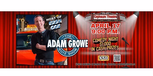 ADAM GROWE (host of Cash Cab) QUIZ SHOW
