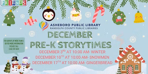 Wednesday Pre-K Storytime 