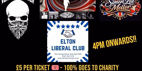 Charity event for Andys Man Club at Elton liberal club