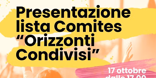 Presentazione lista elettorale Comites "Orizzonti condivisi"