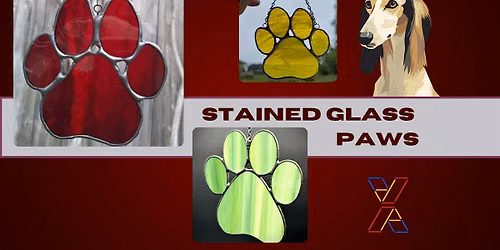 Saluki Stained Glass Paws