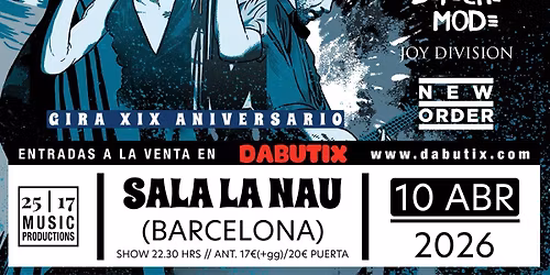BARCELONA: THE CURE, DEPECHE MODE, NEW ORDER & JOY DIVISION by THE EXPLODING BOYS. SALA LA NAU.