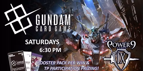 Gundam TCG Saturdays!