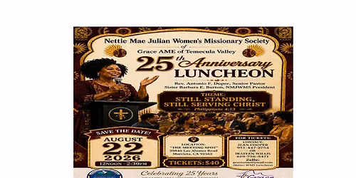 Grace AME's Nettie Mae Julian Women's Missionary Society 25th Anniversary Luncheon