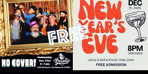 NYE Party x2!! FREE live music!!