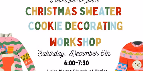 Christmas Sweater Cookie Decorating Workshop