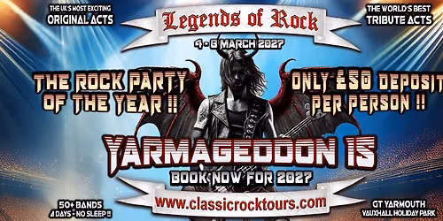 Legends Of Rock Festival 2027 - Great Yarmouth, UK