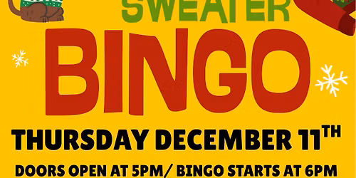 Ugly Christmas Sweater Bingo for HSH!