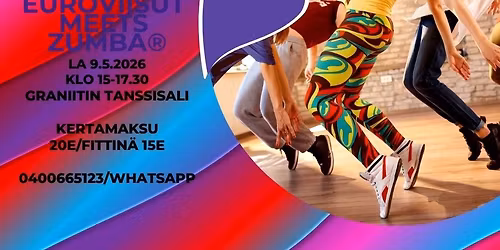 Euroviisut meets Zumba\u00ae la 9.5 klo 15-17.30