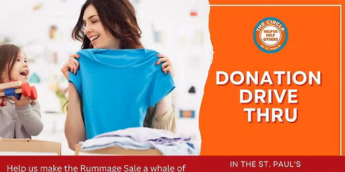 The Circle's Donation Drive Thru Drop Off Saturday