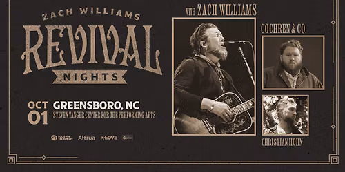 Zach Williams' Revival Nights Tour 2026 - Greensboro, NC