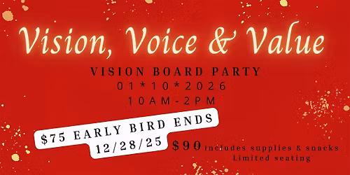 Vision, Voice & Value the 2026 Vision Board Party