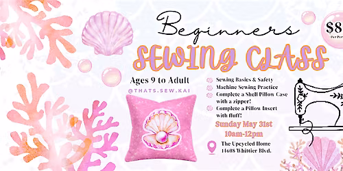Beginners Sewing Mermaid Pillow Class Whittier