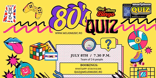 Speed Quiz and Sing-Along Bingo - 1980's Special!