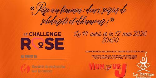 Rire au F\u00e9minin - Lev\u00e9e de fonds au Barrage!