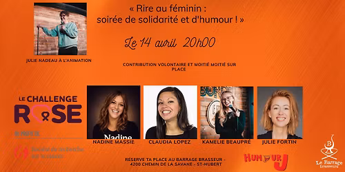 Rire au F\u00e9minin - Lev\u00e9e de fonds au Barrage!