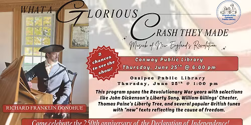 What a Glorious Crash They Made: Musick of New England\u2019s Revolution.