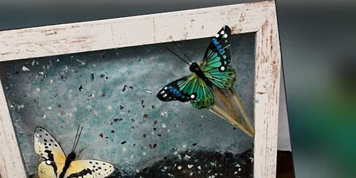 Crushed glass Butterfly or Dragonfly workshop with Dawn