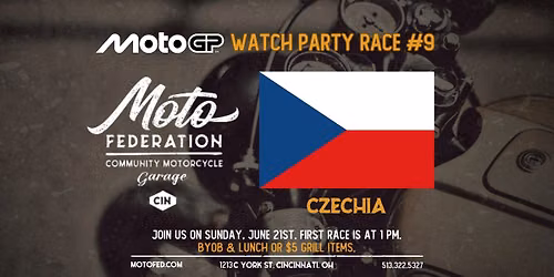 Watch Party MotoGP #9, Czechia