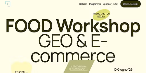 Workshop FOOD - GEO & Ecommerce