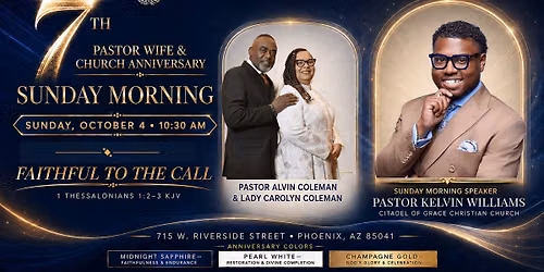 7th Pastor Wife & Church Anniversary \u2014  Sunday Morning Service