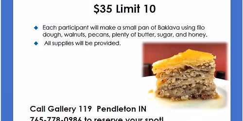 Baklava Cooking Class