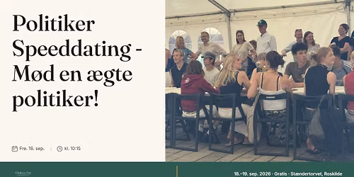 Politiker Speeddating - M\u00f8d en \u00e6gte politiker!