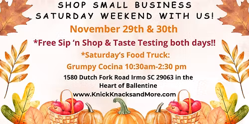 Small Business Saturday Weekend