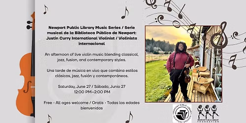 Newport Public Library Music Series Presents International Violinist Justin Curry