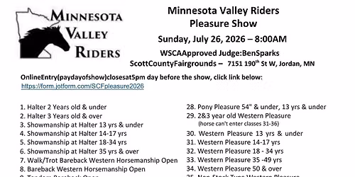Minnesota Valley Riders - Pleasure Show