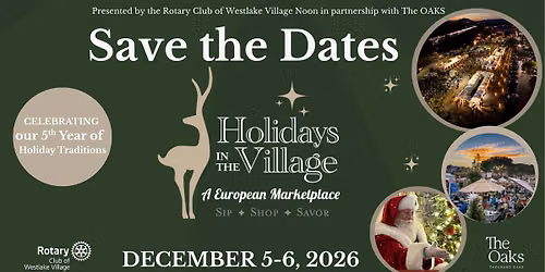 Holidays in the Village. A European Marketplace. 