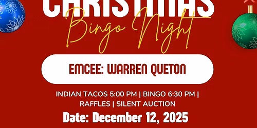 Christmas Bingo Fundraiser