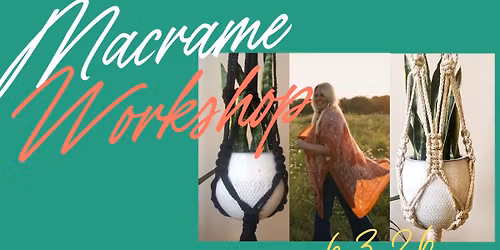 MACRAME PLANTER WORKSHOP WITH BOHOLIVING JUNE 3 at 6pm