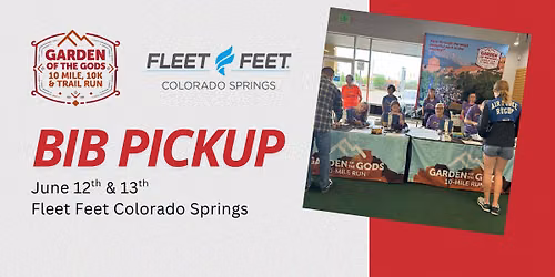 2026 Bib Pickup - Garden of the Gods 10 Mile, 10K & 10K Trail Run