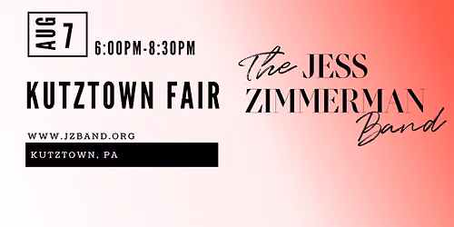 The Jess Zimmerman Band is at the 155th Kutztown Fair!