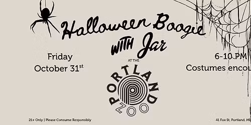 \ud83c\udf83 JAR x Portland Zoo: Halloween Boogie Bash \ud83c\udf83