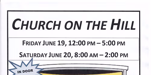 Church On The Hill Garage Sale