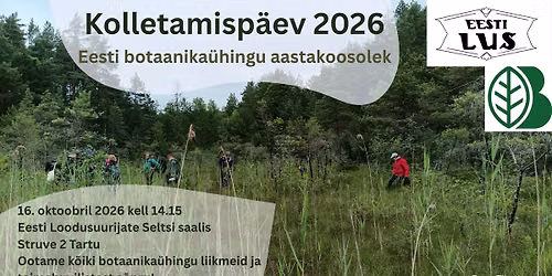 Kolletamisp\u00e4ev 2026 - Eesti botaanika\u00fchingu aastakoosolek