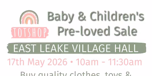 Baby & Children\u2019s Pre-loved Sale - East Leake Village Hall