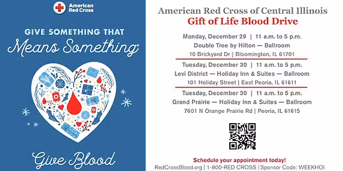 Central Illinois Gift of Life Holiday Blood Drive