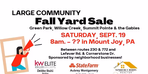Green Park and Willow Creek Community Fall Yard Sale