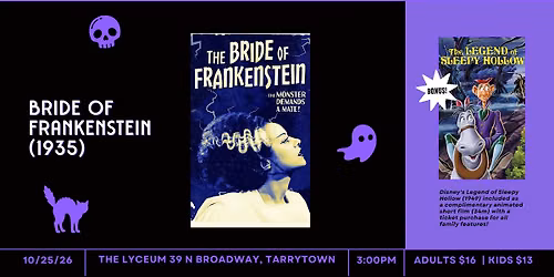 Disney\u2019s Legend of Sleepy Hollow, 1949 & Bride of Frankenstein, 1935 \u00b7 PG